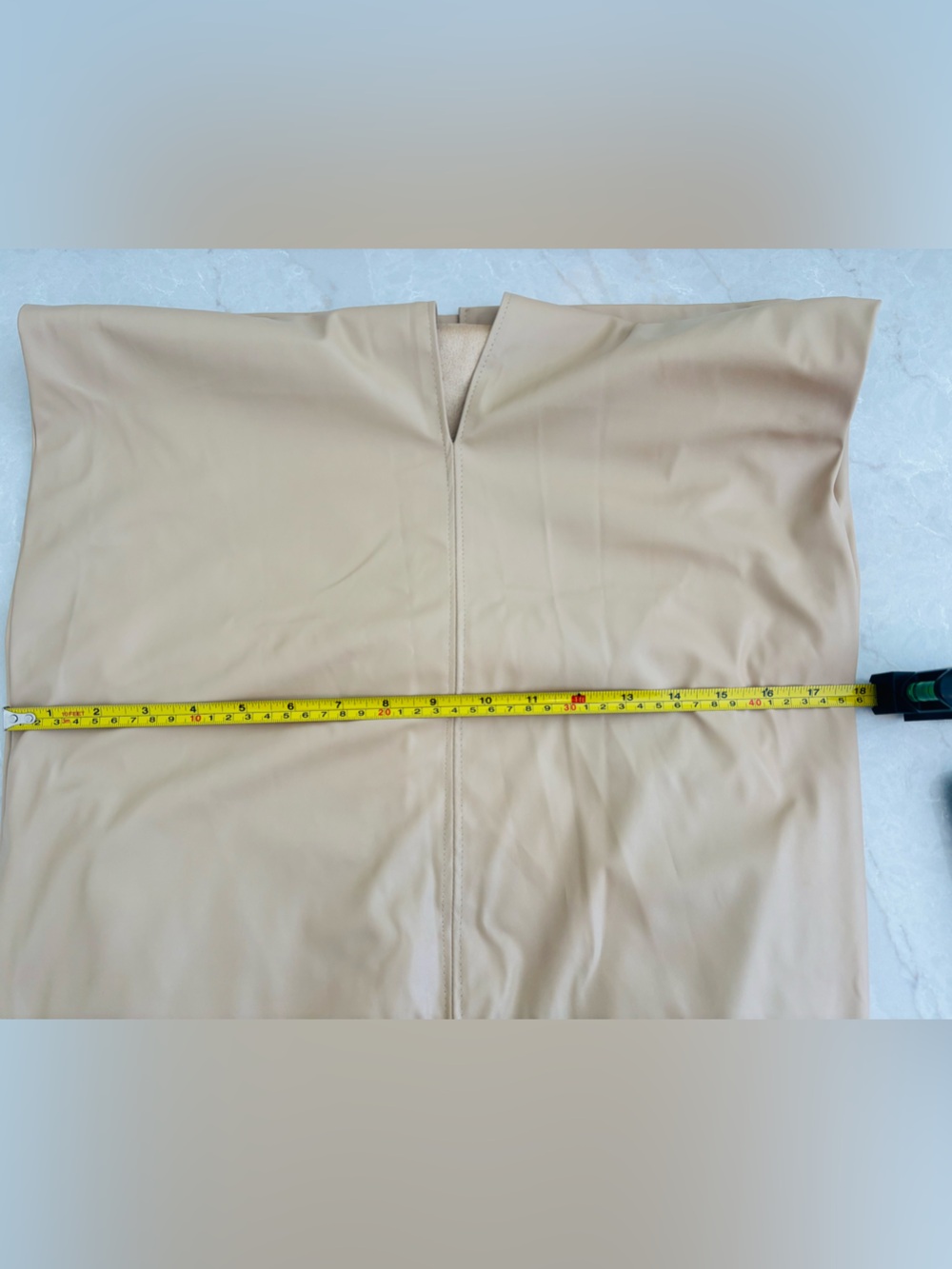 Zara‎ Camel Faux Leather Maxi Skirt Capsule Quiet Luxury Preppy Casual - Picture 8 of 8